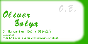 oliver bolya business card